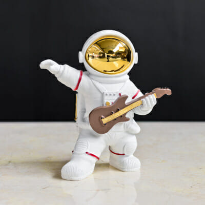 Astronaut Playing Guitar Figurine