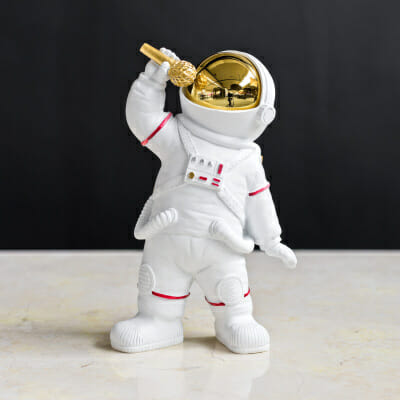 Astronaut Microphone Figurine