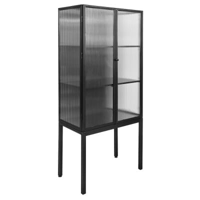 Black 2 Door Display Cabinet