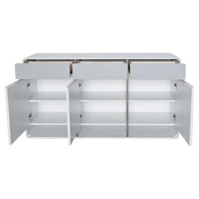 Barnes White and Grey Sideboard - Open