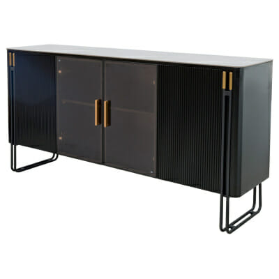 Genero Black and Gold Sideboard