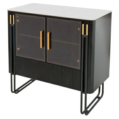 Genero Black and Gold Small Cabinet