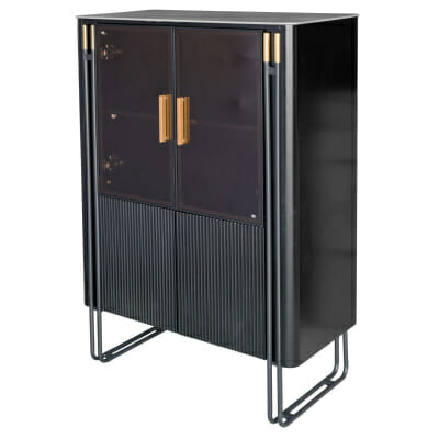 Genero Black and Gold Cabinet