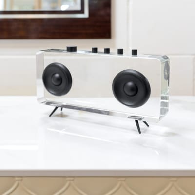 Crystal Glass Retro Radio in our Showroom