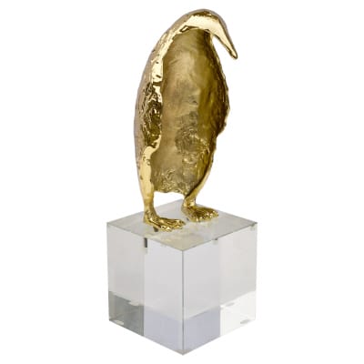 Small Gold Penguin Sculpture