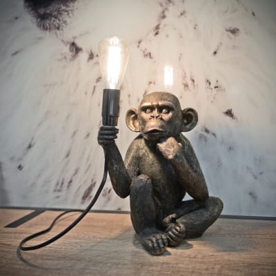 Monkey Holding Bulb Lamp