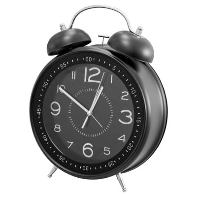 Giant Twin Bell Black Alarm Clock