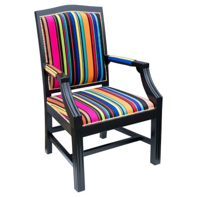 Vibrant Stripe Accent Chair