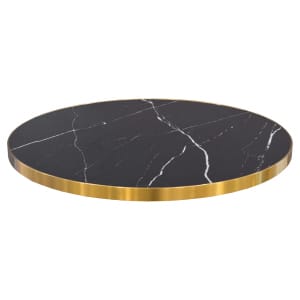 Ceramic Black Marble Round Table Top