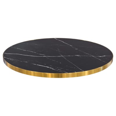 Ceramic Black Marble Round Table Top