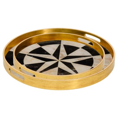 Compass Serving Trays Set of 2