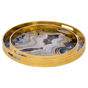 Oyster Serving Trays Set of 2