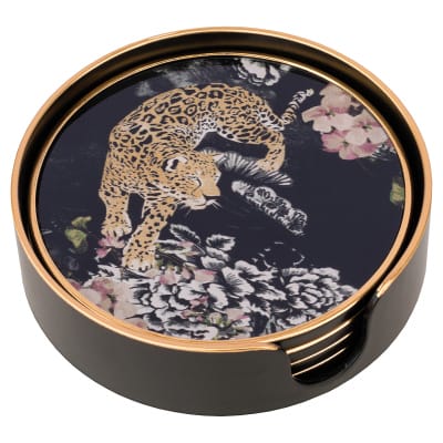 Leopard Circular Coaster Set
