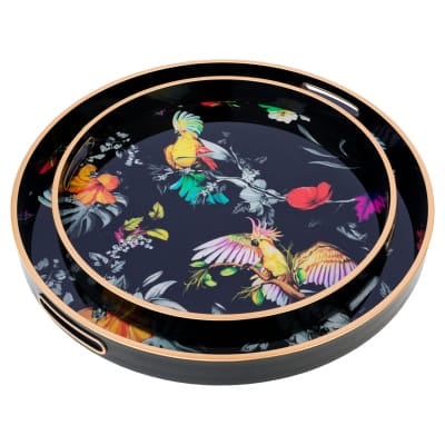 Parrot Serving Tray Set of 2