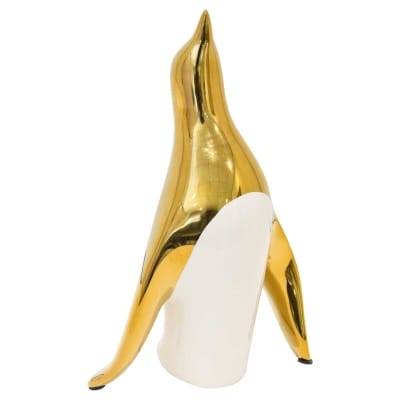 Ceramic Gold Small Penguin