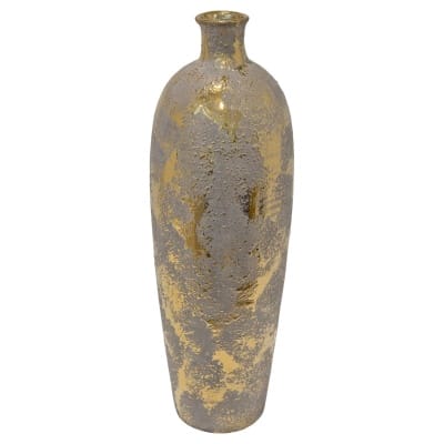 Aurous Gold Fleck Tall Ceramic Vase