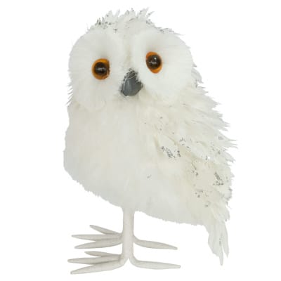 Large White Owl Decoration