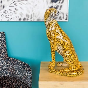 Sitting Cheetah Statue