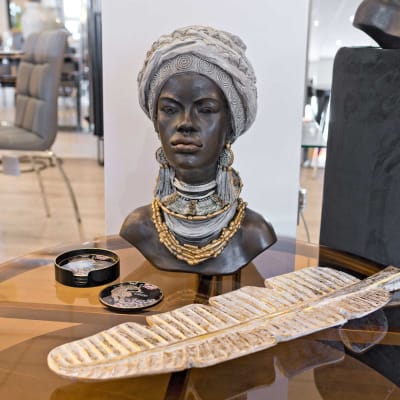 African Lady Bust Statue