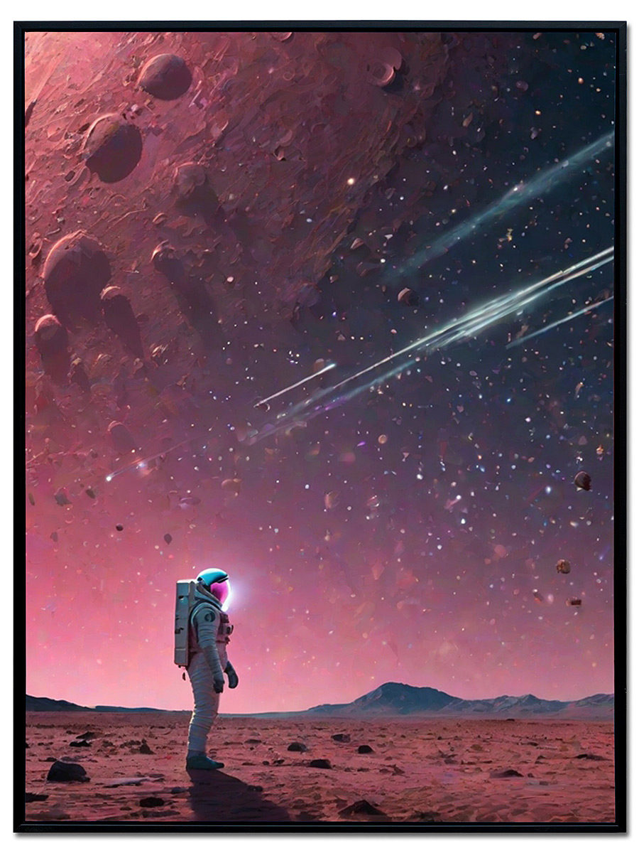 Cosmic Wonder Framed Velvet Wall Art