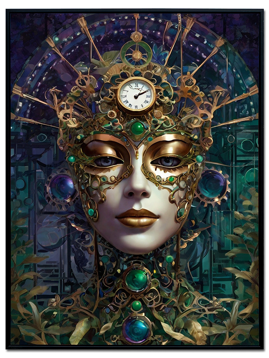 Time Travel Framed Velvet Wall Art